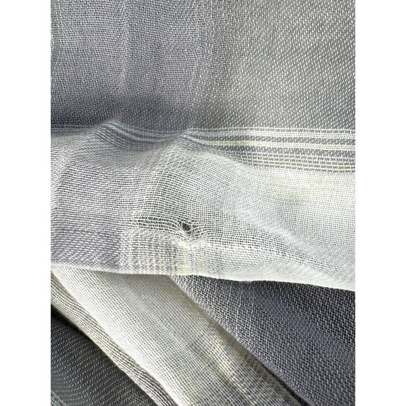 LOFT NWT Blue White Plaid Scarf Coastal Grandma Nautical Summer Lightweight Flaw - Picture 10 of 12